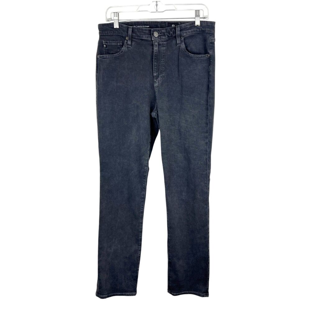 AG Adriano Goldschmied Mari High-Rise Slim Straight Jeans Women 31 x 30 Black